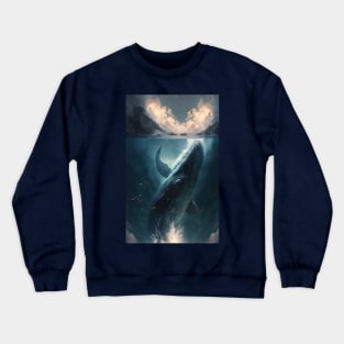 Whale in the ocean Crewneck Sweatshirt